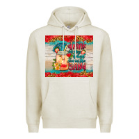 Oatmeal Heather drink in my hand toes in the sand tumbler Premium Hoodie - HRA Design Shop