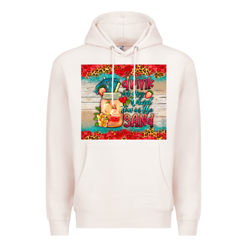 Drink In My Hand Toes In The Sand Tumbler Premium Hoodie by HRA Design Shop | Teevron