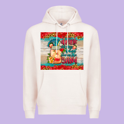 Drink In My Hand Toes In The Sand Tumbler Premium Hoodie Designed By Hra Design Shop