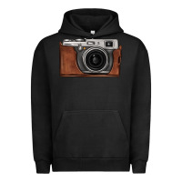 Pigment Black vintage camera Urban Hoodie - FaDigitalArtStudio
