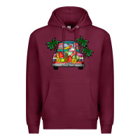 Burgundy summer truck Premium Hoodie - CowhideDigitalArt