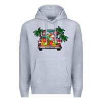 Heather Grey summer truck Premium Hoodie - CowhideDigitalArt