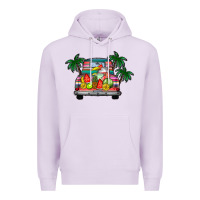 Lilac summer truck Premium Hoodie - CowhideDigitalArt