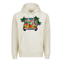 Oatmeal Heather summer truck Premium Hoodie - CowhideDigitalArt