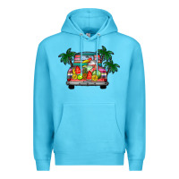 Ocean Blue summer truck Premium Hoodie - CowhideDigitalArt