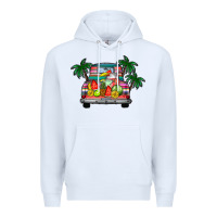 White summer truck Premium Hoodie - CowhideDigitalArt