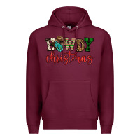 Burgundy howdy christmas Premium Hoodie - FaDigitalArtStudio