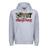 Heather Grey howdy christmas Premium Hoodie - FaDigitalArtStudio