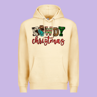 Howdy Christmas Premium Hoodie Designed By Fadigitalartstudio