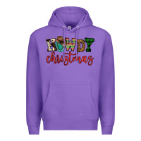 Purple howdy christmas Premium Hoodie - FaDigitalArtStudio