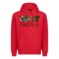 Red howdy christmas Premium Hoodie - FaDigitalArtStudio