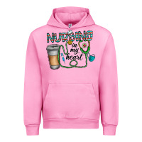 Fuchsia Pink nursing İn my heart Urban Hoodie - CowhideDigitalArt