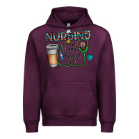 Mauve Wine nursing İn my heart Urban Hoodie - CowhideDigitalArt
