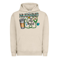 Pigment French Oak nursing İn my heart Urban Hoodie - CowhideDigitalArt