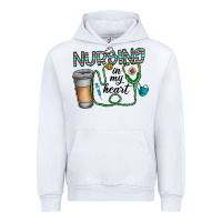 White nursing İn my heart Urban Hoodie - CowhideDigitalArt
