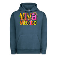 Pigment Midnight Navy viva mexico long live mexico Urban Hoodie - FaDigitalArtStudio
