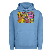 Pigment Pebble Blue viva mexico long live mexico Urban Hoodie - FaDigitalArtStudio