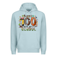 Blue Mist happy 100 americana football basketball day of sch Premium Hoodie - RacoonDesign
