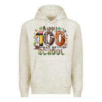 Oatmeal Heather happy 100 americana football basketball day of sch Premium Hoodie - RacoonDesign