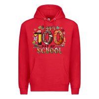 Red happy 100 americana football basketball day of sch Premium Hoodie - RacoonDesign