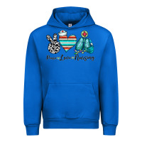 Cobalt peace love nursing Urban Hoodie - CowhideDigitalArt