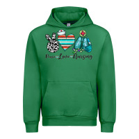 Emerald peace love nursing Urban Hoodie - CowhideDigitalArt