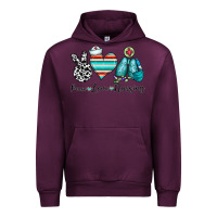 Mauve Wine peace love nursing Urban Hoodie - CowhideDigitalArt
