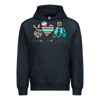 Navy peace love nursing Urban Hoodie - CowhideDigitalArt