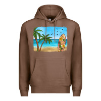 Chestnut beach background Premium Hoodie - HRA Design Shop