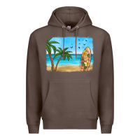 Coffee beach background Premium Hoodie - HRA Design Shop