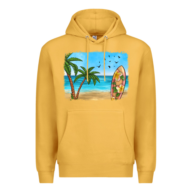 Beach Background Premium Hoodie by HRA Design Shop | Teevron