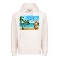 Pale Pink beach background Premium Hoodie - HRA Design Shop