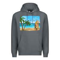Rock beach background Premium Hoodie - HRA Design Shop