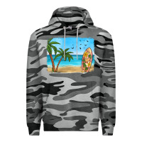 Slate Camo beach background Premium Hoodie - HRA Design Shop