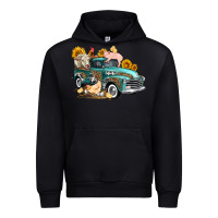 Black western farm truck coop animals farm animals Urban Hoodie - FaDigitalArtStudio