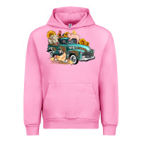 Fuchsia Pink western farm truck coop animals farm animals Urban Hoodie - FaDigitalArtStudio