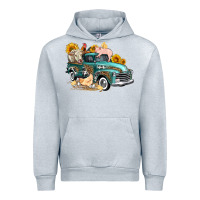 Heather Grey western farm truck coop animals farm animals Urban Hoodie - FaDigitalArtStudio