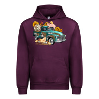 Mauve Wine western farm truck coop animals farm animals Urban Hoodie - FaDigitalArtStudio