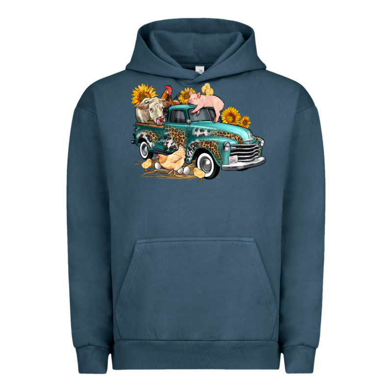 Western Farm Truck Coop Animals Farm Animals Urban Hoodie by FaDigitalArtStudio | Teevron
