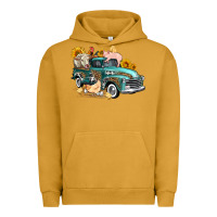 Pigment Peanut Butter western farm truck coop animals farm animals Urban Hoodie - FaDigitalArtStudio
