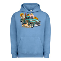 Pigment Pebble Blue western farm truck coop animals farm animals Urban Hoodie - FaDigitalArtStudio