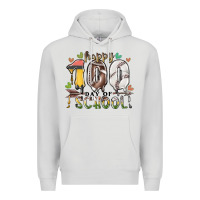 Dove Grey happy 100 day of school american football baseball Premium Hoodie - RacoonDesign