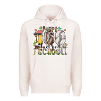 Pale Pink happy 100 day of school american football baseball Premium Hoodie - RacoonDesign