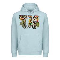 Blue Mist texas state cowhide serape cactus Premium Hoodie - RanaPortraitStore