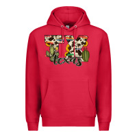 Cardinal texas state cowhide serape cactus Premium Hoodie - RanaPortraitStore