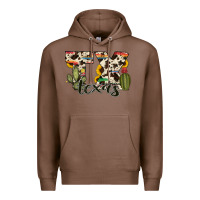 Chestnut texas state cowhide serape cactus Premium Hoodie - RanaPortraitStore