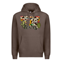 Coffee texas state cowhide serape cactus Premium Hoodie - RanaPortraitStore