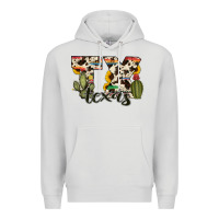 Dove Grey texas state cowhide serape cactus Premium Hoodie - RanaPortraitStore