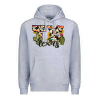 Heather Grey texas state cowhide serape cactus Premium Hoodie - RanaPortraitStore
