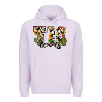 Lilac texas state cowhide serape cactus Premium Hoodie - RanaPortraitStore